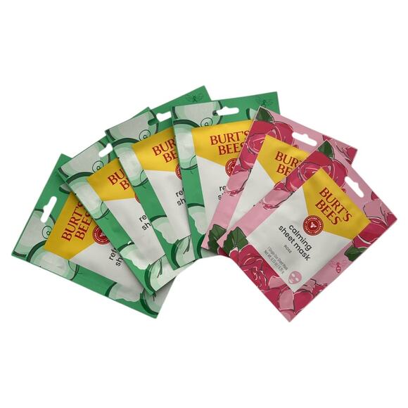 Lot 6 BURTS'S BEES Sheet Masks + Plum Beauty Skin Scrubers - Picture 1 of 4